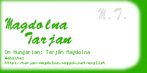 magdolna tarjan business card